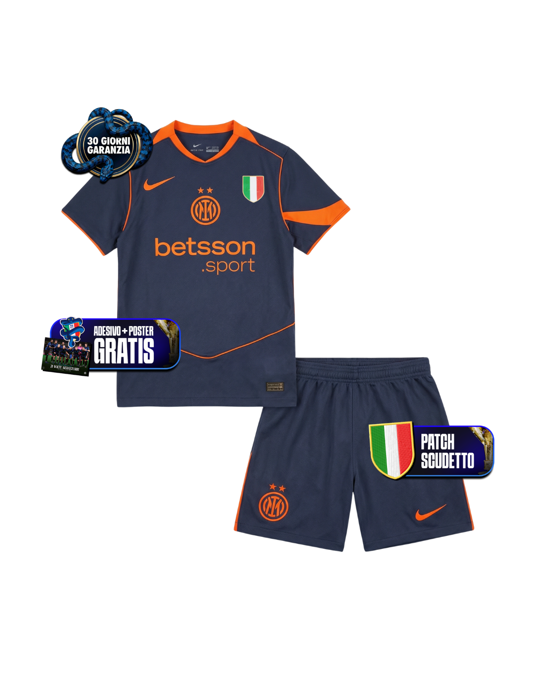 Kit Bambino Third 25/26 + Scudetto