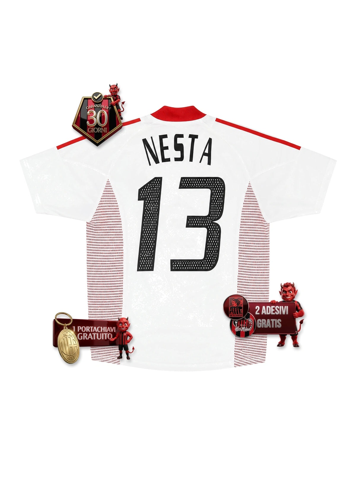 #13 NESTA Maglia Retro ACM Away 2002/03