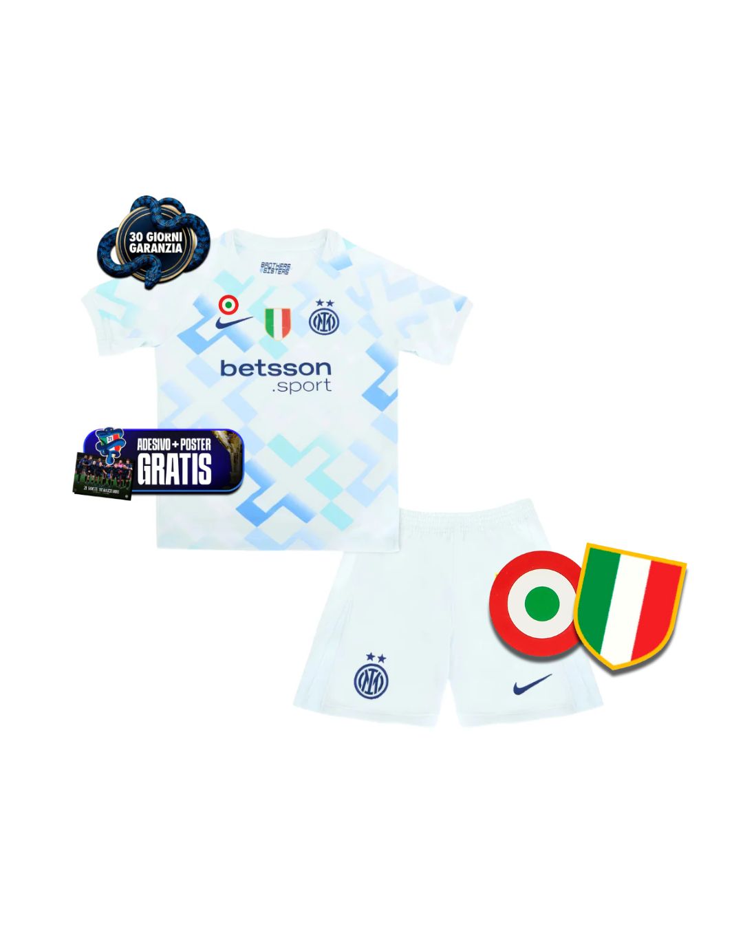 Kit Bambino Away 25/26 + Scudetto + Coppa Italia