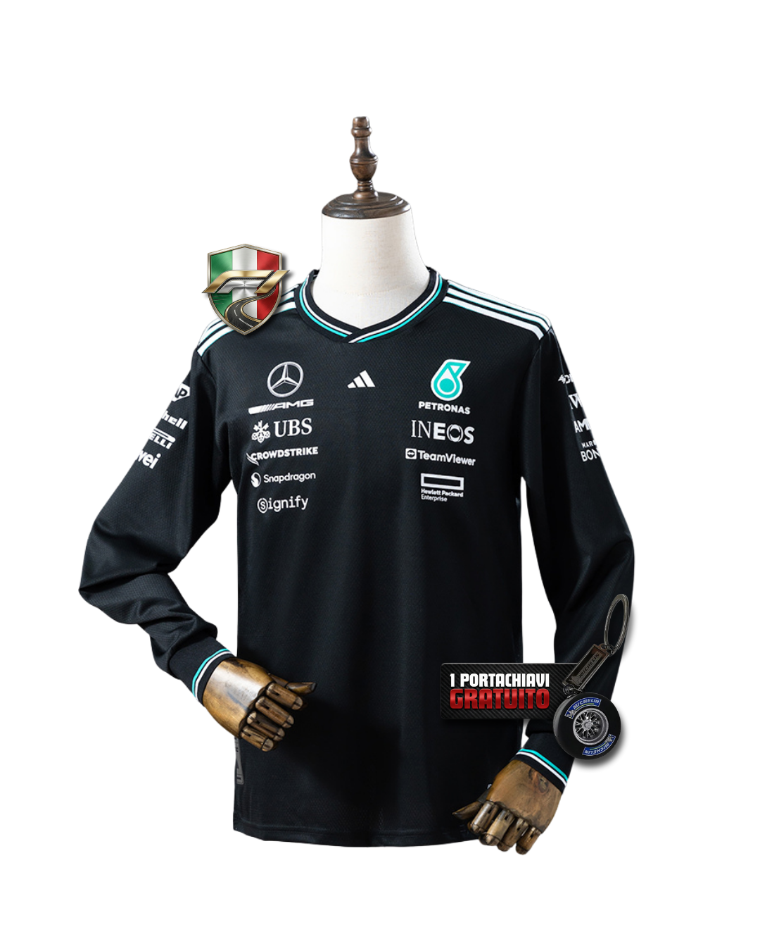 T-Shirt Team F1 Manica Lunga 25/26
