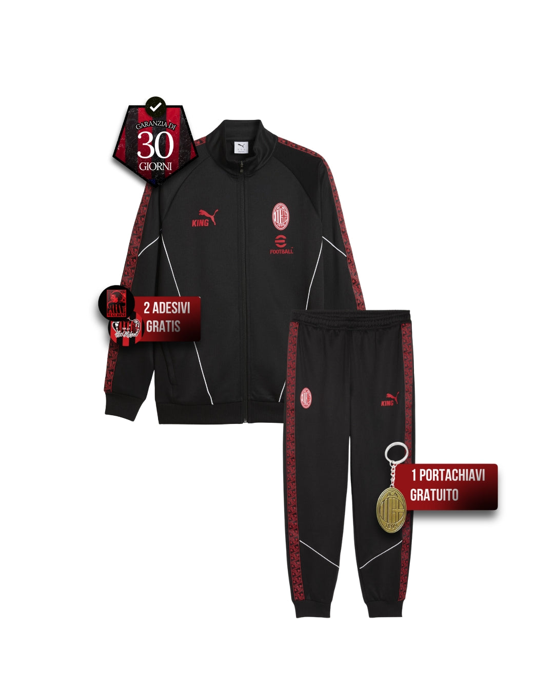Tuta Giacca Track Nero 2025/2026