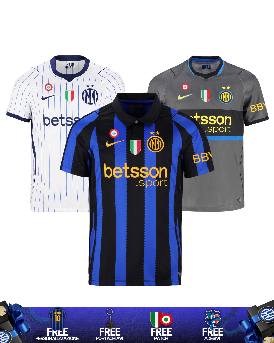 Combo 3 Maglie 26/27 + Scudetto + Coppa Italia