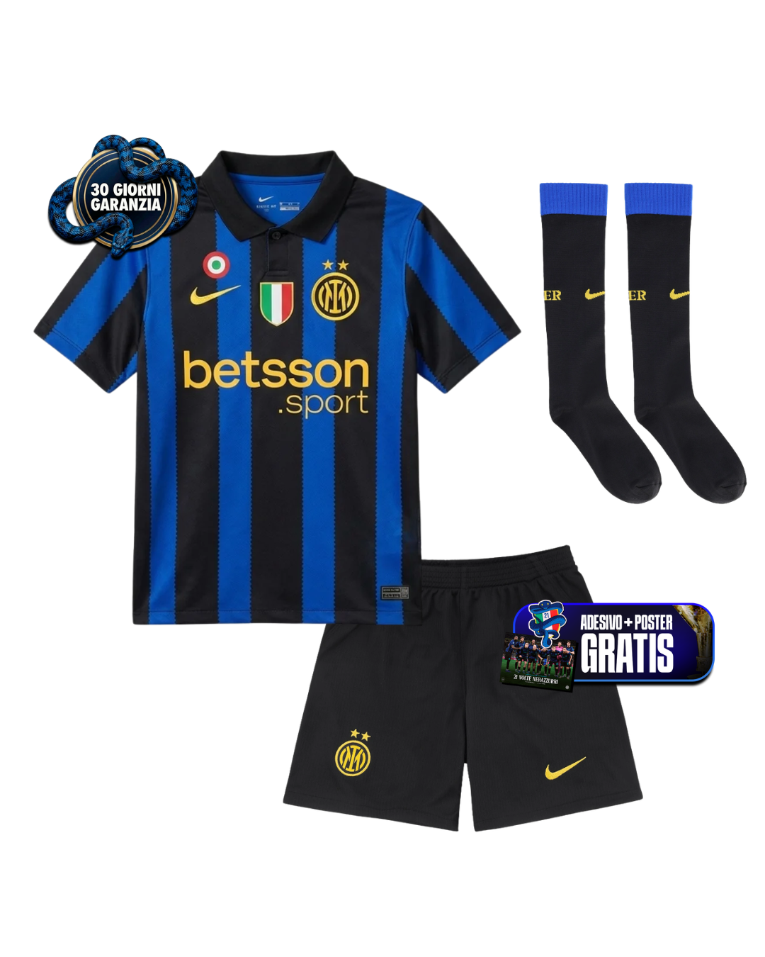Kit Bambino Con Calzettoni Home 26/27 + Scudetto + Coppa Italia
