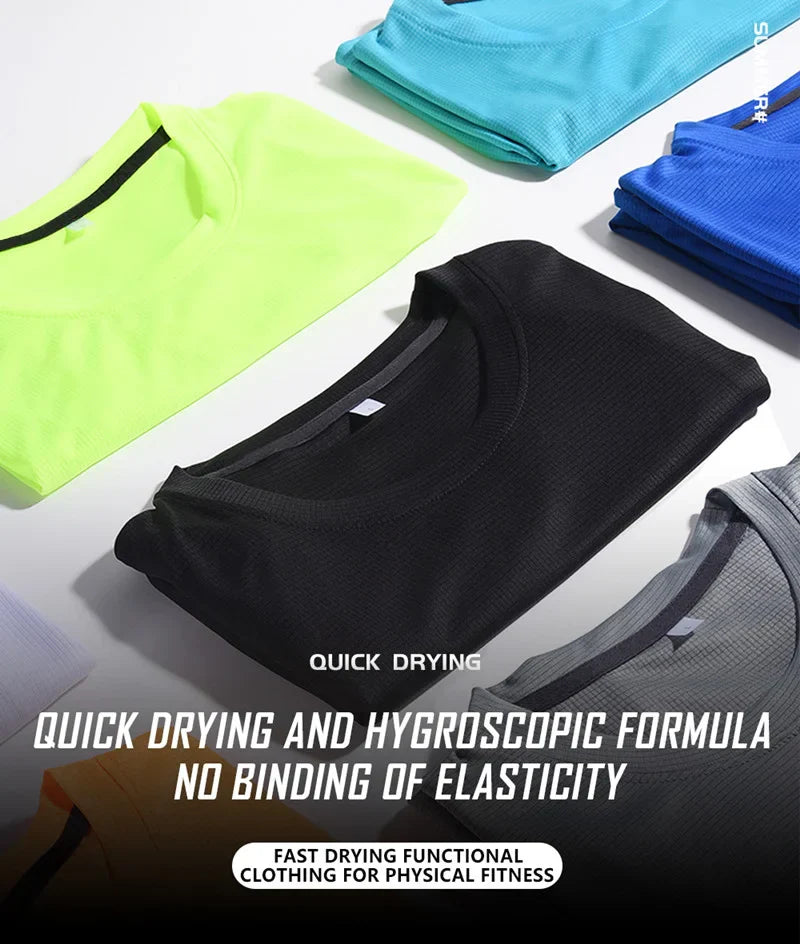 Multicolor Summer Short Sleeve Sport Shirt High Quality Gym Clothing Men Jersey Fitness Shirt Trainer Running T-Shirt Sportswear