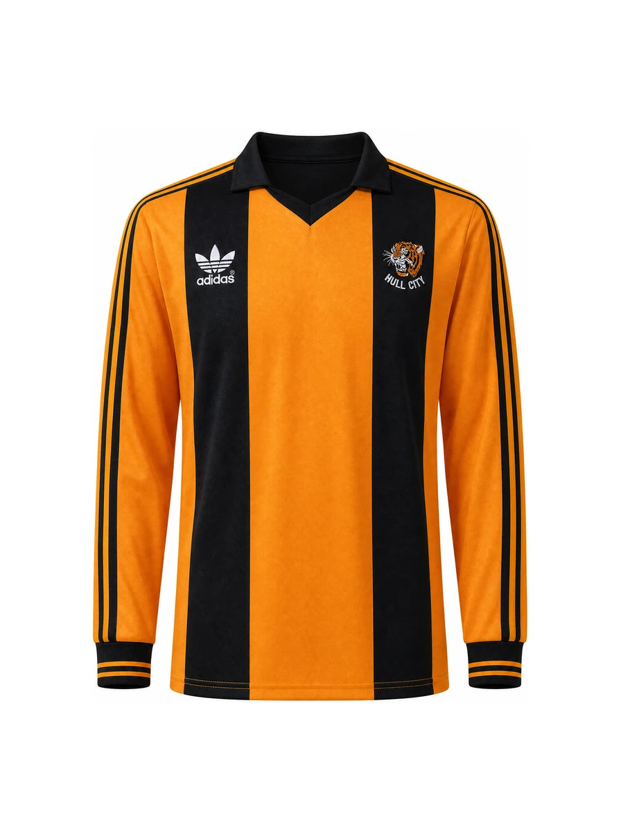 Hull City Retro Home Manica Lunga 81/82 - frente