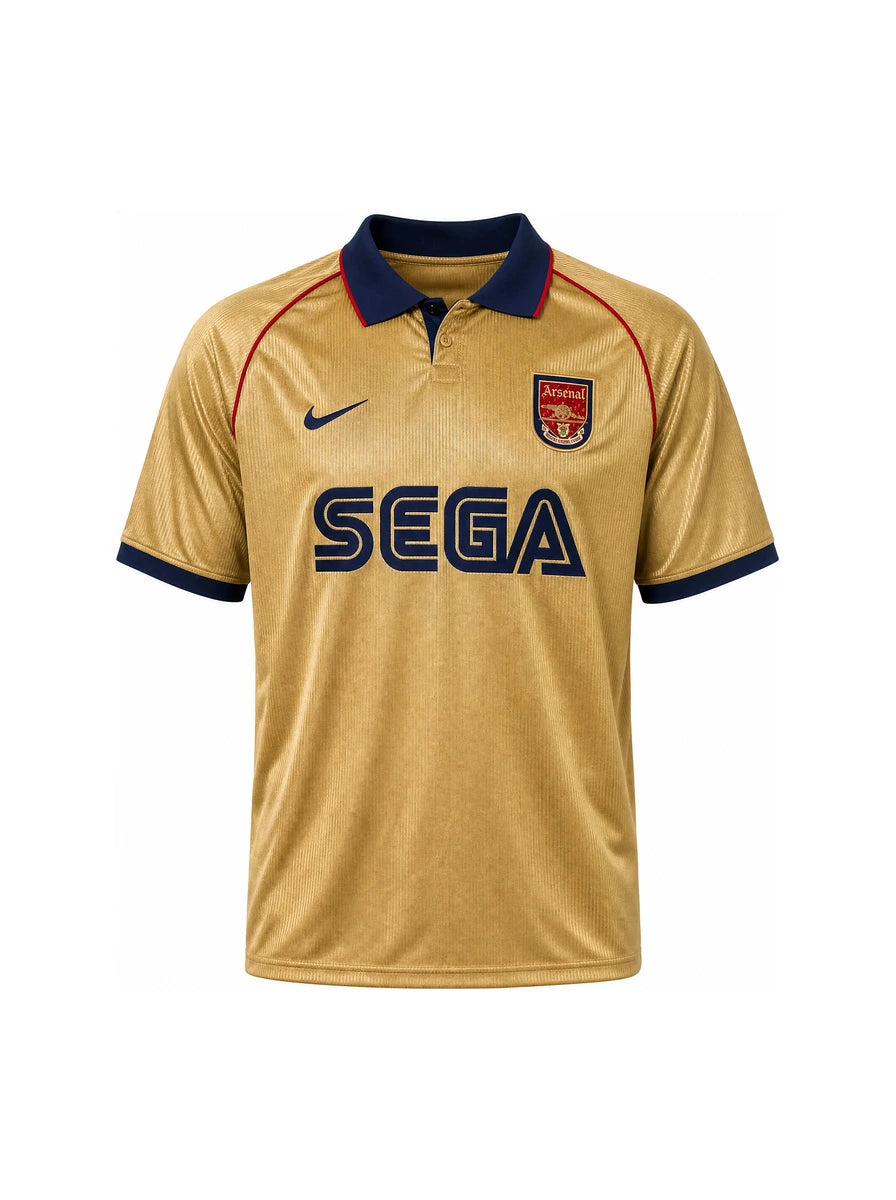 Arsenal Maglia Retro Away 01/02 Gold - frente
