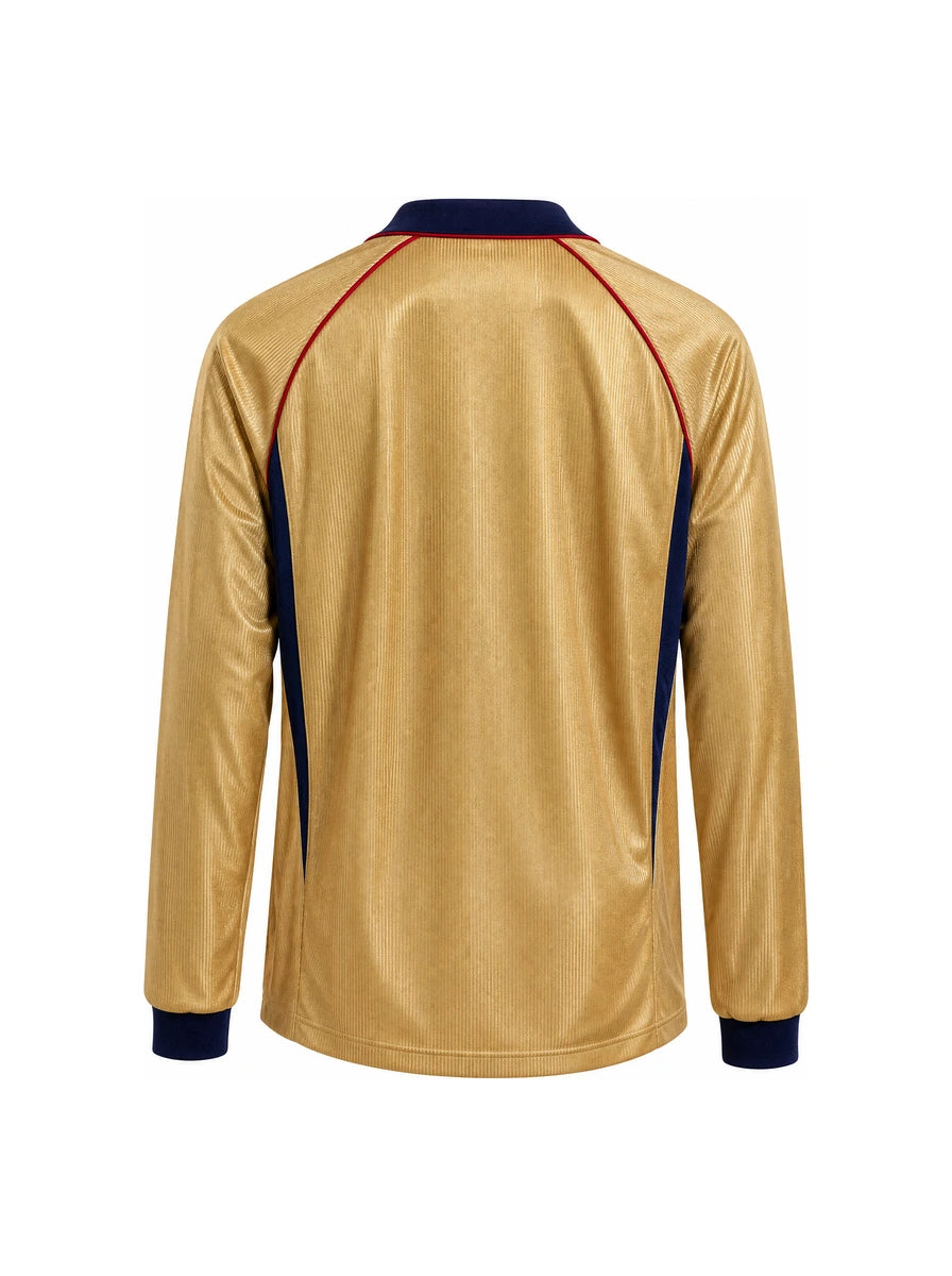 Arsenal Maglia Retro Away Manica Lunga 01/02 Gold - costas