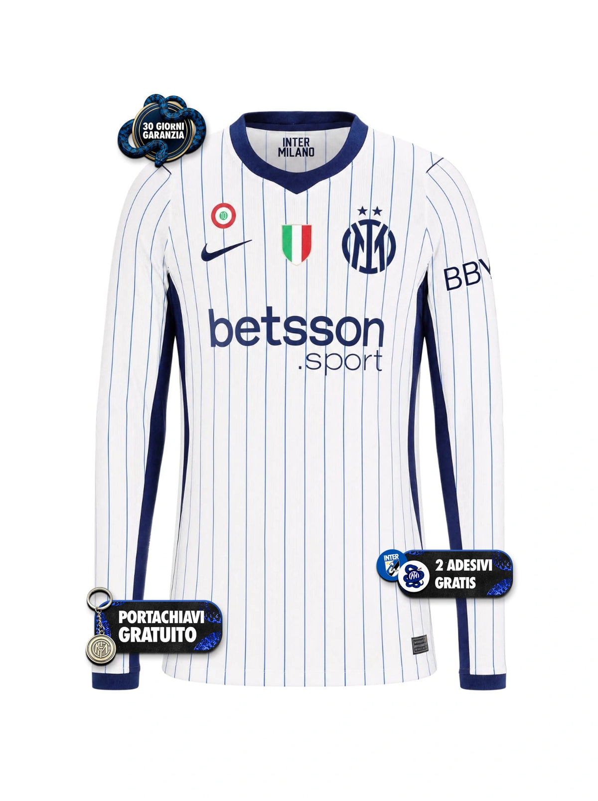 Maglia Gara Away Manica Lunga 26/27 + Scudetto + Coppa Italia