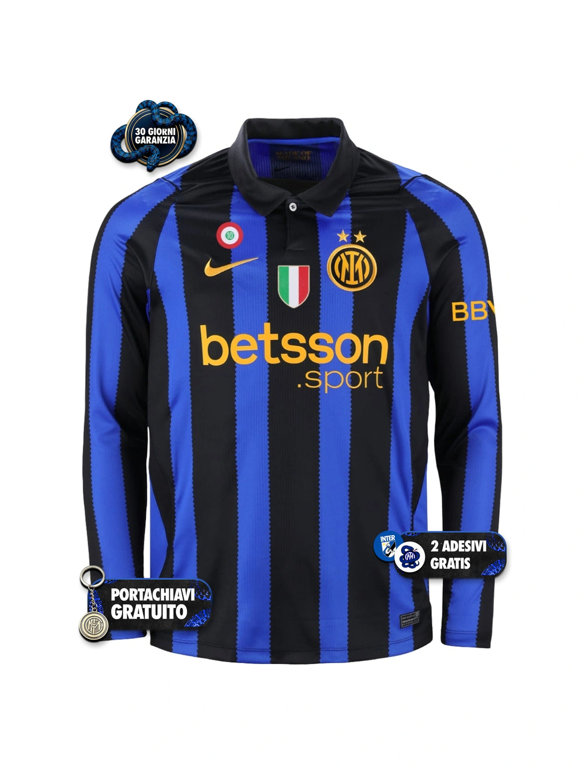 Maglia Gara Home Manica Lunga 26/27 + Scudetto + Coppa Italia