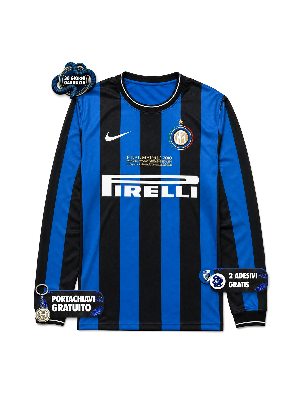 Maglia Gara Retro Home Manica Lunga 09/10 Champions League
