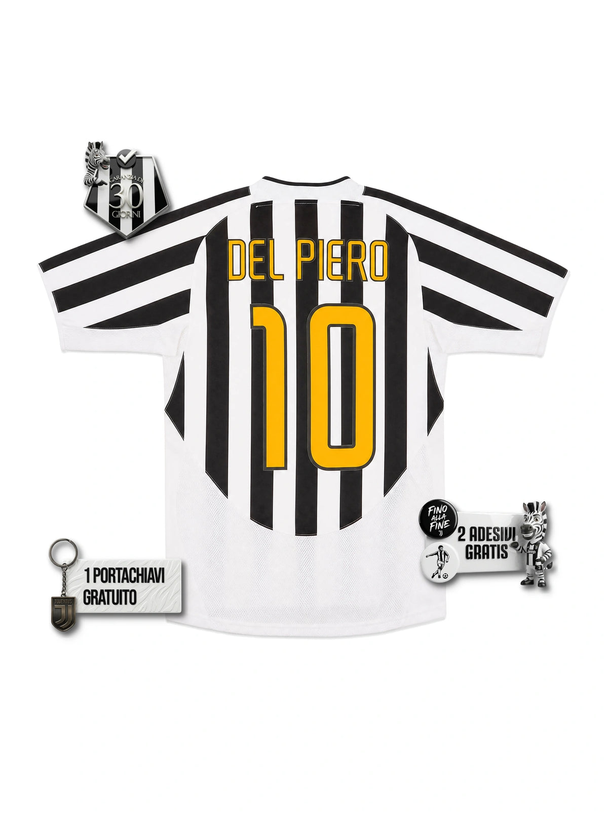 #10 DEL PIERO Maglia Gara Retro Home 2003/04