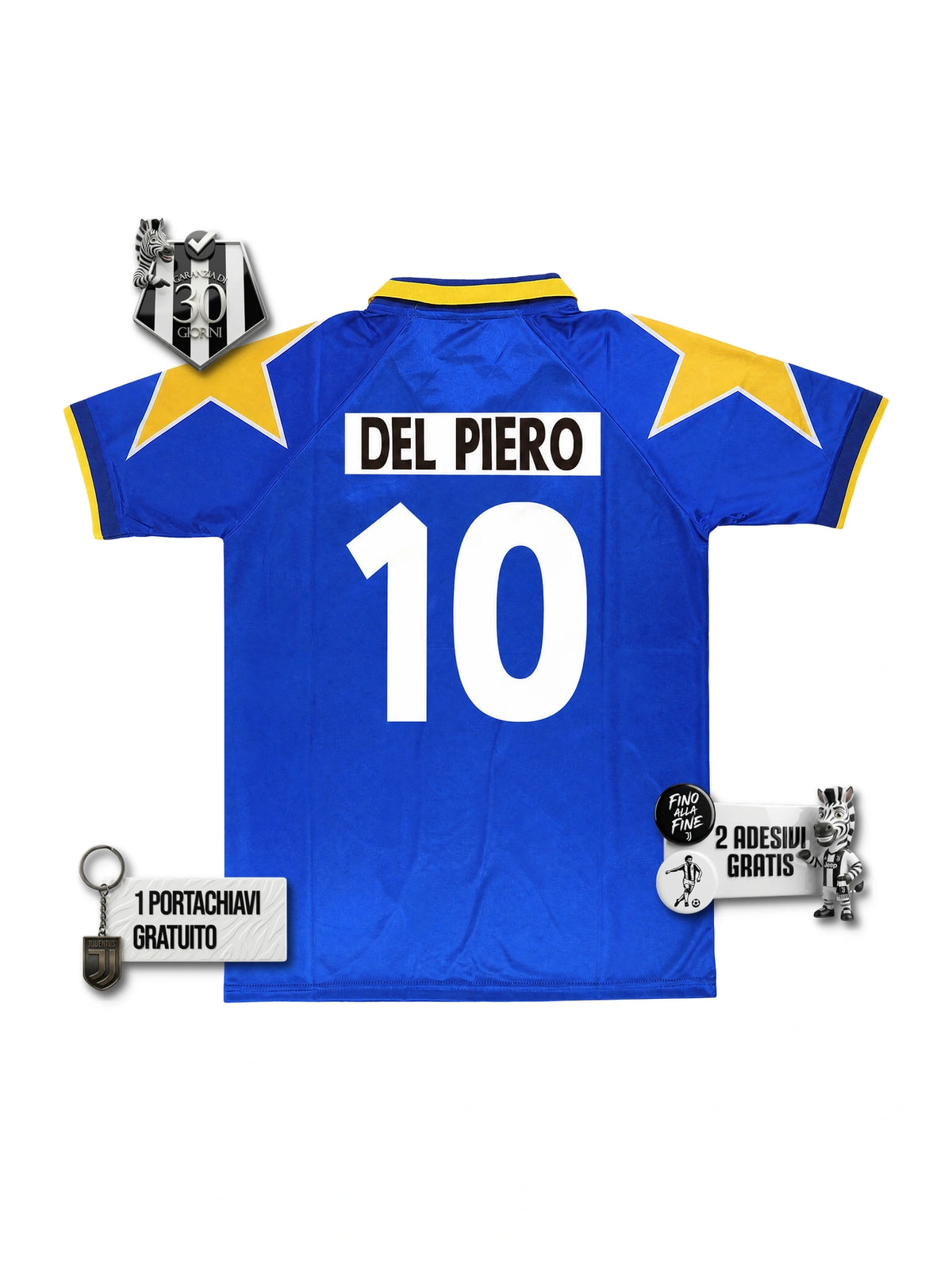 #10 DEL PIERO Maglia Gara Retro Away 1995/96